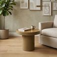 Brix Tylo Side Table - Round - Camel - Ceramic and Metal