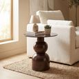 Brix Wes Side Table - Round - Rust - Metal