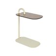 Brix Amy Side Table - Oval - Beige - Glass and Metal