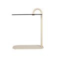 Brix Amy Side Table - Oval - Beige - Glass and Metal