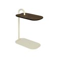 Brix Amy Side Table - Oval - Brown and Beige - Mango Wood and Metal
