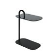 Brix Amy Side Table - Oval - Black - Glass and Metal