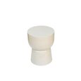 Brix Kian Side Table - Round - Off White - Metal