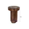 Brix Lio Side Table - Round - Large - Brown - Smoked Glass
