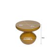 Brix Lou Side Table - Round - Mustard - Metal