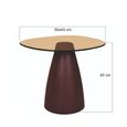 Brix Mylon Side Table - Abstract - Burgundy - Glass and Metal