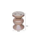 Brix Ole Side Table - Round - Vintage Pink - Metal