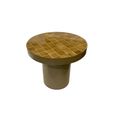 Brix Tylo Side Table - Round - Camel - Ceramic and Metal