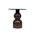 Brix Wes Side Table - Round - Rust - Metal