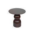 Brix Wes Side Table - Round - Rust - Metal