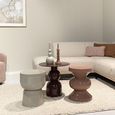 Brix Wes Side Table - Round - Rust - Metal