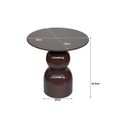 Brix Wes Side Table - Round - Rust - Metal