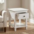 Provence Painted End Table - 1 Drawer - Truffle