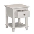 Provence Painted End Table - 1 Drawer - Truffle