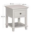 Provence Painted End Table - 1 Drawer - Truffle