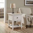 Provence Painted End Table - 1 Drawer - Truffle