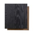 Cambon Dark Oak and Brass Layered Side Table