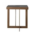 Cambon Dark Oak and Brass Square Side Table