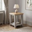 Windermere Painted Lamp Table - Square - Oyster Grey