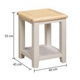 Windermere Painted Lamp Table - Square - Oyster Grey