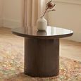 Almundi End Table - Square - Chocolate Brown - Gloss
