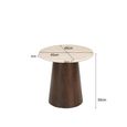 Brix Bottecino Side Table - Round - Chestnut - Ceramic and Mango Wood