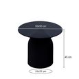 Brix Isa Side Table - Round - Small - Black - Glass and Metal