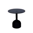 Brix Isa Side Table - Round - Large - Black - Glass and Metal