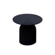 Brix Isa Side Table - Round - Small - Black - Glass and Metal
