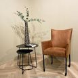Brix Ivy Side Table - Triangle - Set of 2 - Black - Mango Wood and Metal