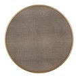 Bloomville End Table - Round - 2 Tier - Shagreen Faux Leather - Glass Top