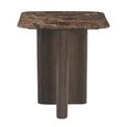 Castello End Table - Square - Smoked Oak - Marble Top