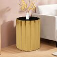 Alvaro Side Table - Round - Black with Titanium Base
