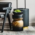 Arlo Side Table - Round - Black Ombre Wood