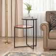 Cercle Side Table - 2 Tier - Round - Smoked Mirror