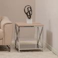 Chiswick Side Table - Square - Oak Wood and Metal