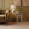 Halle Side Table - Set of 2 - Hexagonal - Silver Metal