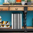 Issey Side Table - Square - White and Black Wood