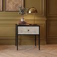 Luxor Side Table - Square - Black and Grey with 1 Drawer