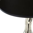 Antler Side Table - Round - Black Marble with Chrome Base