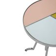 Arbus Side Table - Round - Glass with Chrome Legs