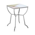 Arbus Side Table - Square - Glass with Chrome Legs