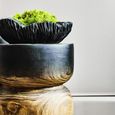 Arlo Side Table - Round - Black Ombre Wood