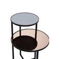 Cercle Side Table - 2 Tier - Round - Smoked Mirror