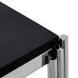 Clarice Side Table - Black Granite with Chrome