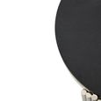 Clarice Side Table - Round - Black Granite with Chrome