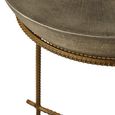 Compo Side Table - Round - Grey Concrete with Gold Metal