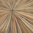 Gabar Side Table - Natural Bamboo Wood with Silver Metal