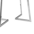 Gabar Side Table - Natural Bamboo Wood with Silver Metal