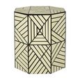 Hassa Side Table - Octagonal - Ivory and Black